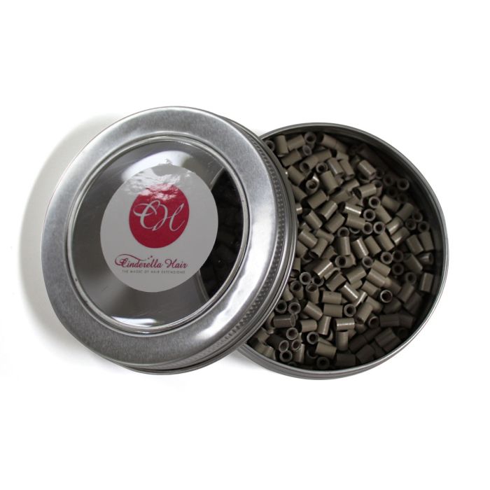 Cinderella Hair's Silicone Lined Micro Rings 500 per pot - Colour Silver