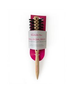 Cinderella Hair’s Body Wave Small Wooden Radial Brush With Natural Bristles for Hair Extensions & Natural Hair